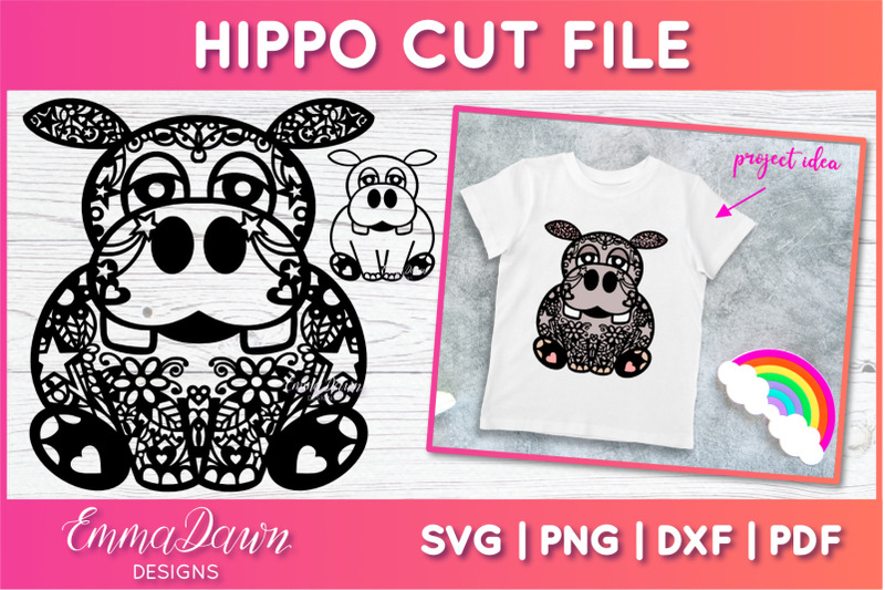 hippo-svg-zentangle-cut-file