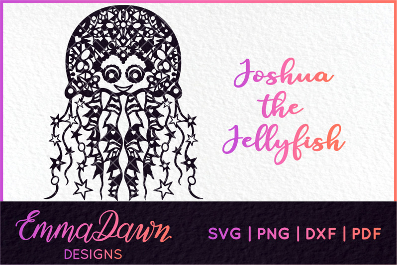 JOSHUA THE JELLYFISH MANDALA / ZENTANGLE DESIGN SVG By ...