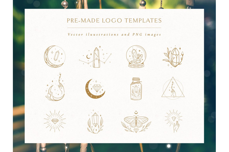 logo-elements-with-gemstones-vector-pattern-branding-kit-geometric