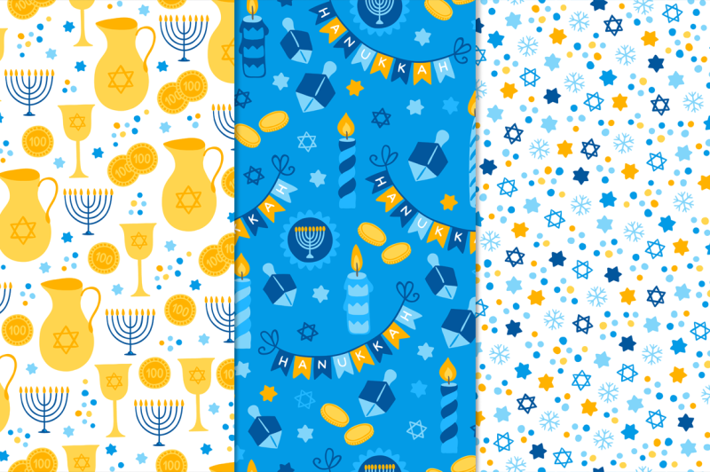 12-hanukkah-seamless-patterns