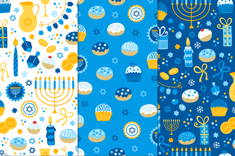 12-hanukkah-seamless-patterns