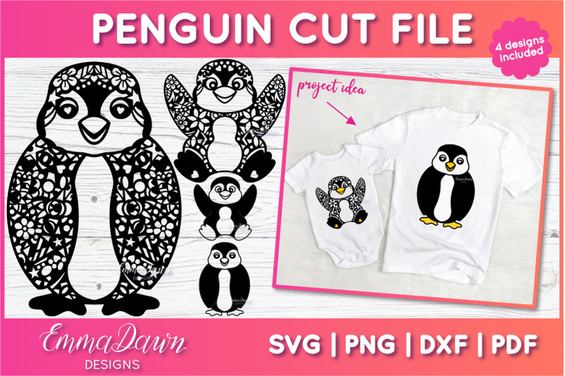 penguin-svg-4-zentangle-cut-files