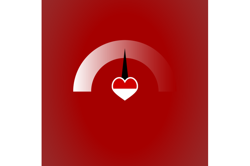 indicator-for-measure-love-isolated-on-red-background