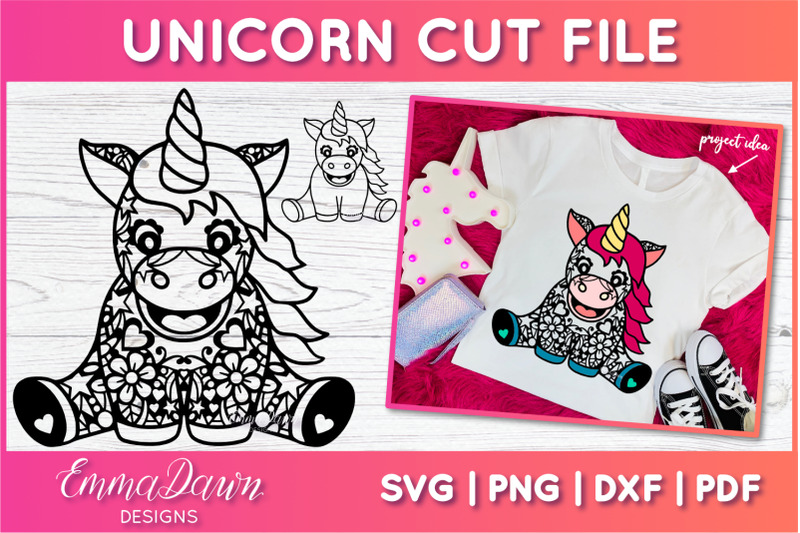 unicorn-svg-zentangle-cut-file