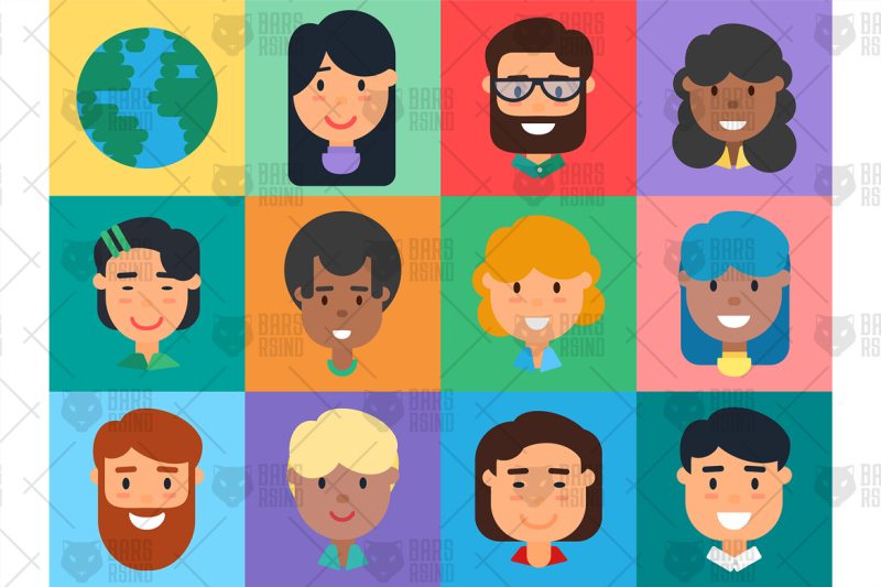 diverse-people-avatars-set