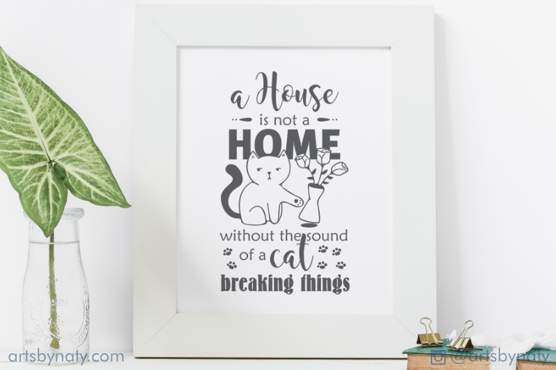 cute-funny-cat-and-home-quote-illustration