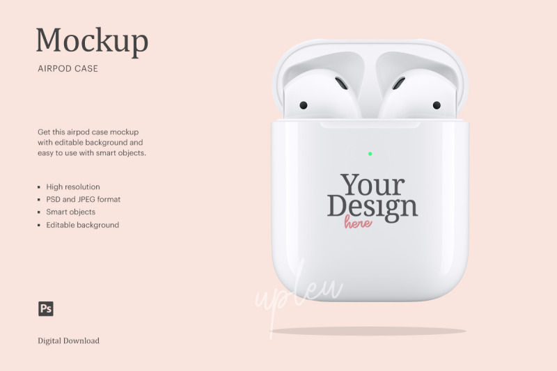 Download Airpod Case Sticker Mockup | Compatible With Affinity Designer By ariodsgn | TheHungryJPEG.com