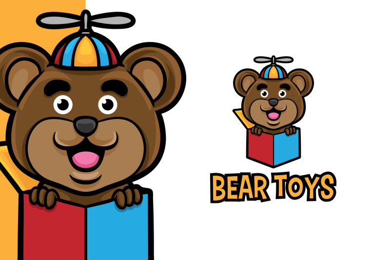 bear-toys-mascot-logo-template
