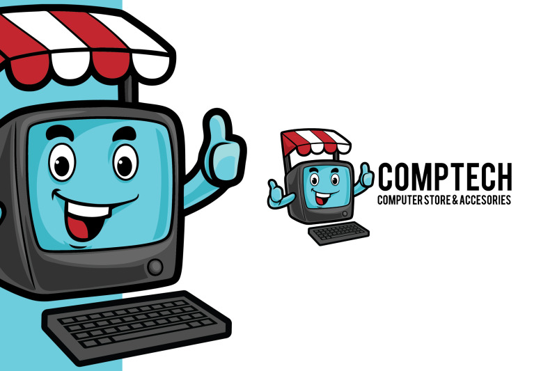 computer-store-mascot-logo-template