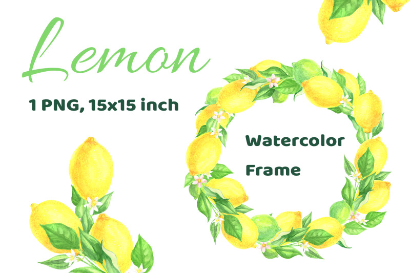 watercolor-lemon-citrus-fruit-hand-drawn-clip-art