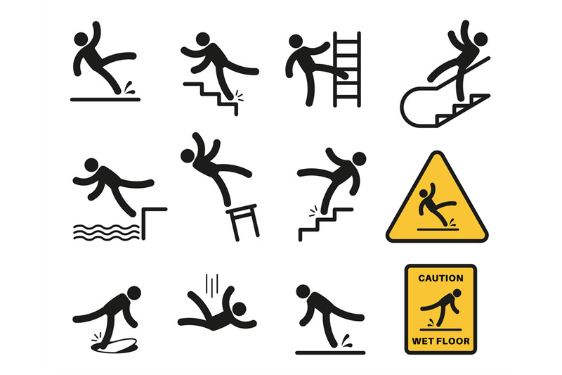 falling-people-simple-silhouette-people-injury-slipping-on-wet-floor