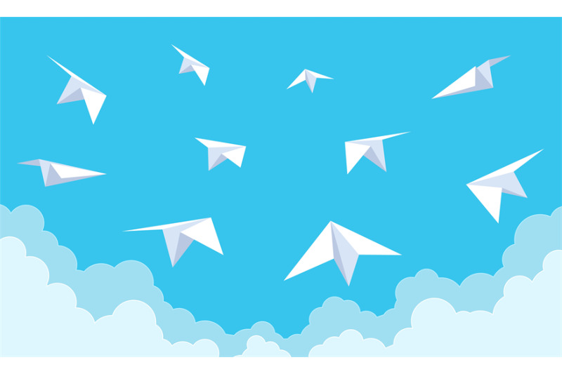 paper-planes-in-blue-sky-white-origami-airplanes-flying-in-clouds-ne