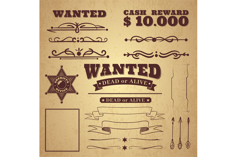 wanted-poster-wild-west-vintage-criminal-search-poster-borders-and-r