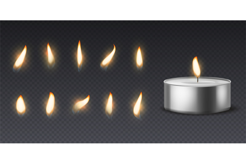 tea-wax-candle-with-flame-realistic-burning-3d-candles-light-and-vari