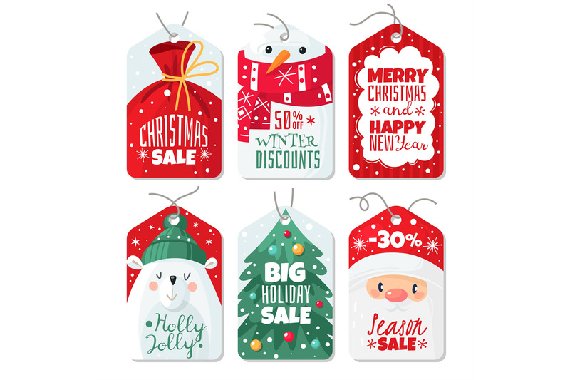 christmas-tag-decorative-gift-labels-with-santa-polar-bear-and-snowm