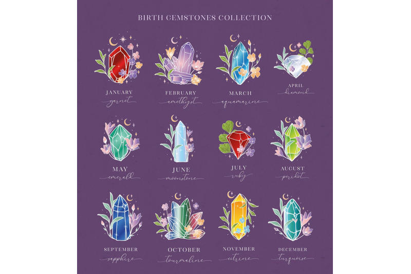 birthstones-gems-illustration-collection-white-colored-option