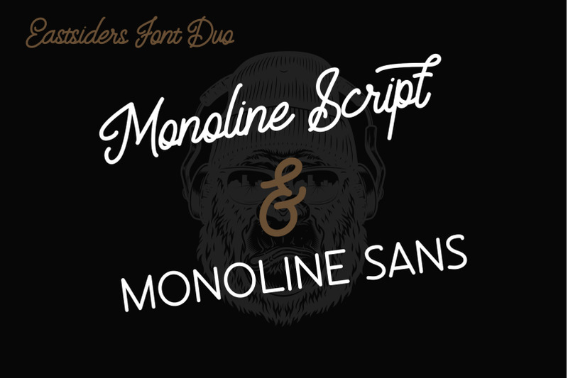 Eastsiders Monoline Font Duo By Wellscript Studio Thehungryjpeg Com