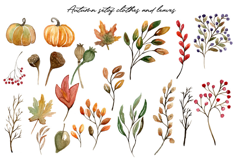 png-watercolor-autumn-set-of-items