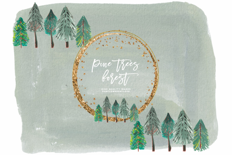 pine-trees-forest-christmas-winter-forest-starry-night-clipart
