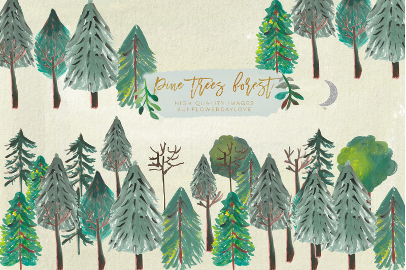 pine-trees-forest-christmas-winter-forest-starry-night-clipart