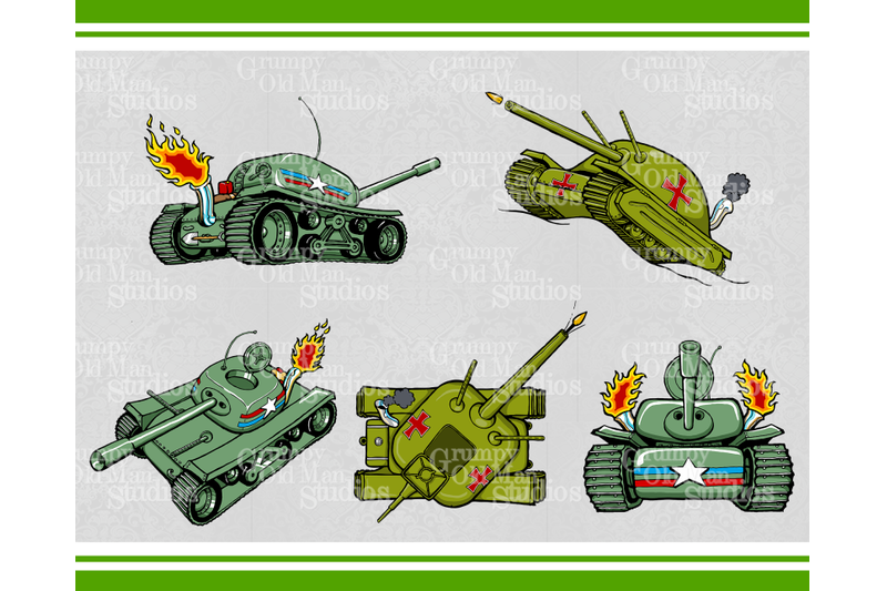 cartoon-army-tanks