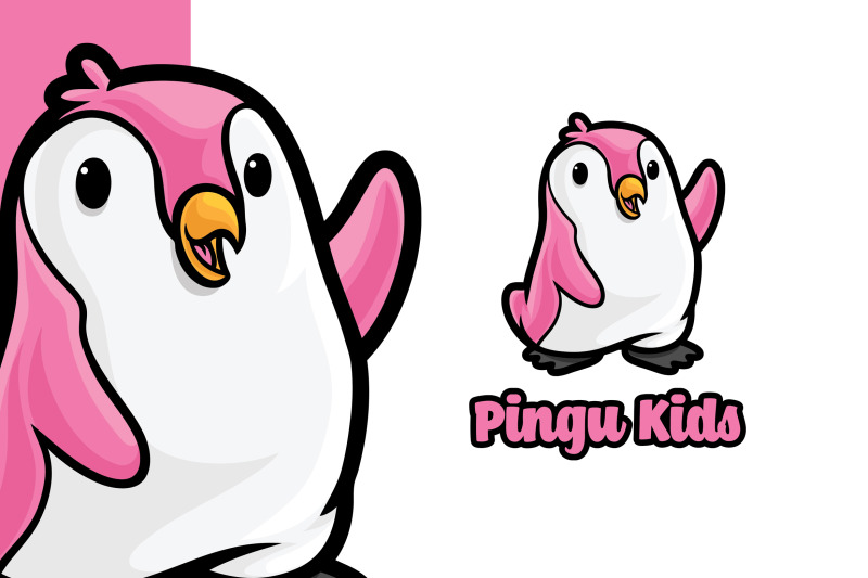 penguin-kids-toy-logo-template