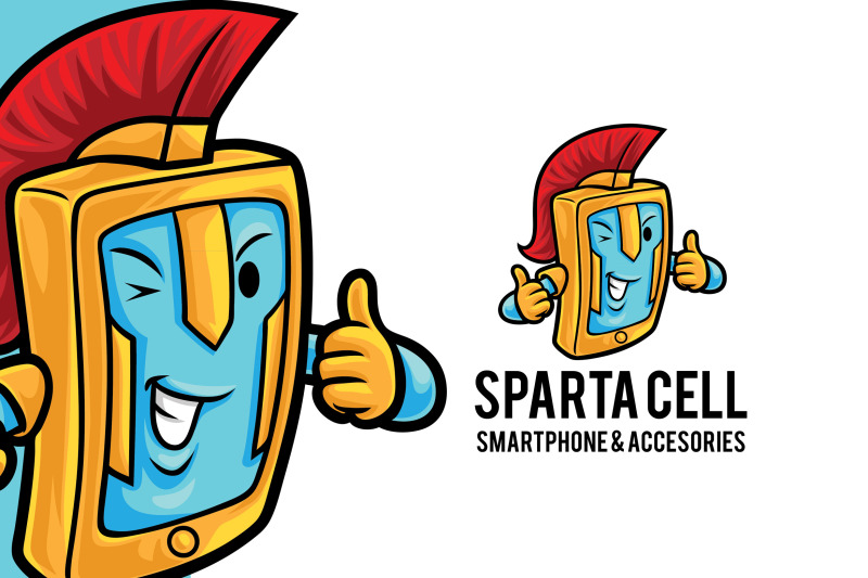 smartphone-cellular-mascot-logo-template