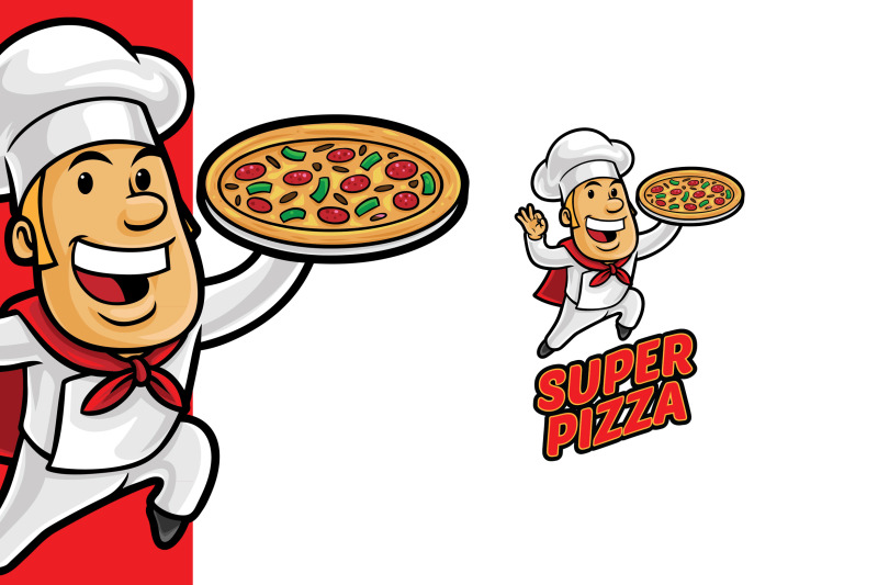 super-pizza-mascot-logo-template