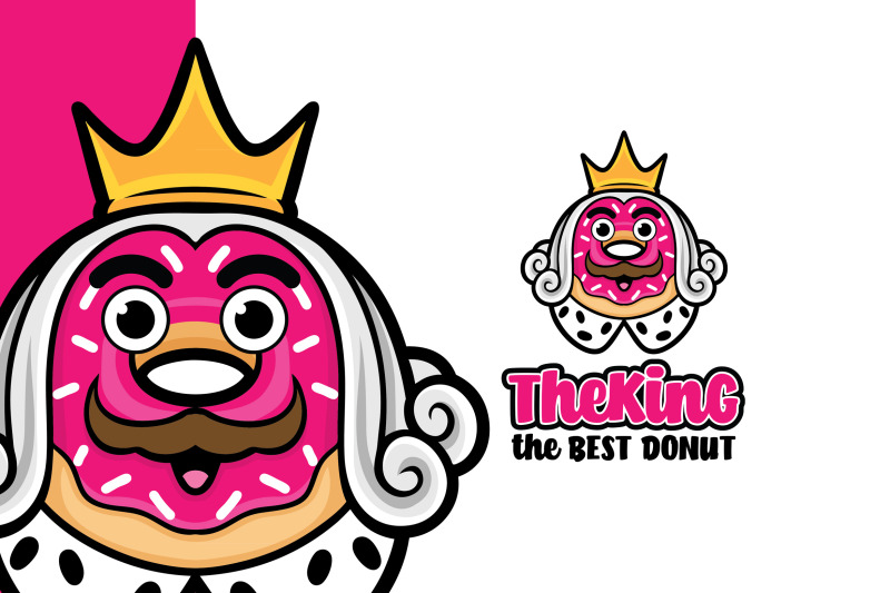 the-king-donut-logo-template