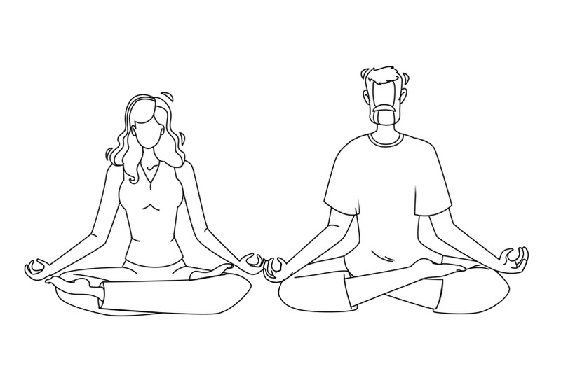 consciousness-mind-meditating-man-and-woman-vector