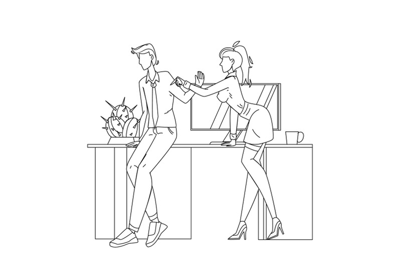 woman-employee-harassment-man-colleague-vector-illustration