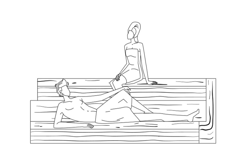 man-and-woman-relax-in-sauna-beauty-salon-vector