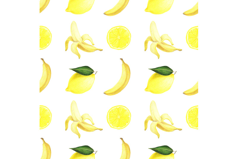 fruit-seamless-pattern-with-bnanas-and-lemons