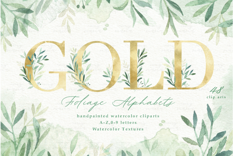 gold-amp-green-leaves-alphabets-clip-arts