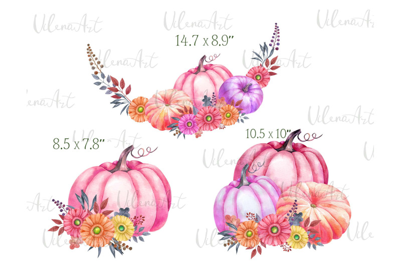 watercolor-pumpkin-clipart-thanksgiving-day-clip-art-flowers-pink