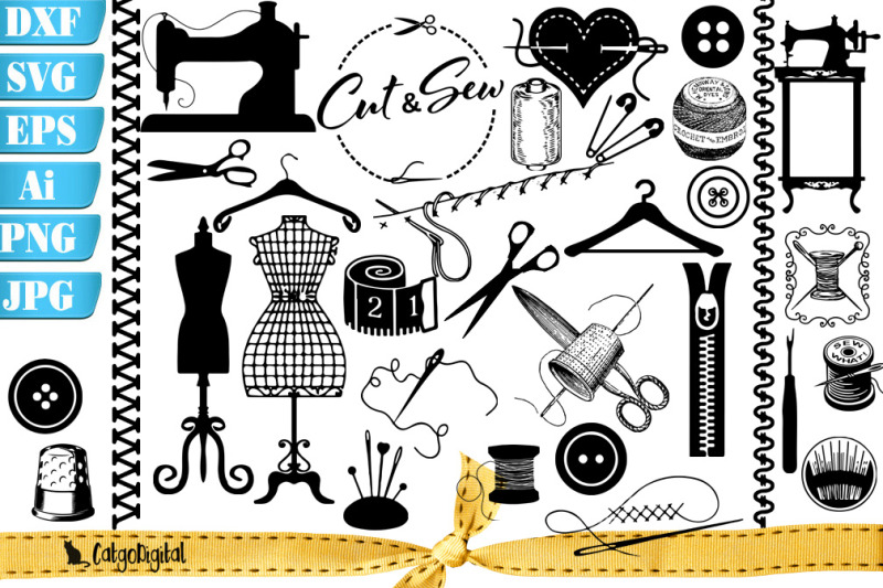 sewing-silhouettes-clipart-crafters