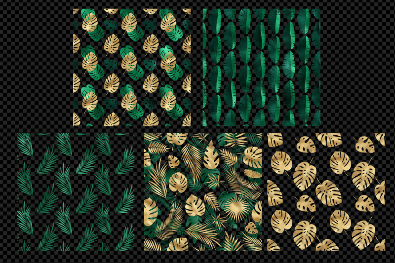 tropical-leaf-pattern-overlays