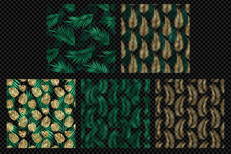 tropical-leaf-pattern-overlays