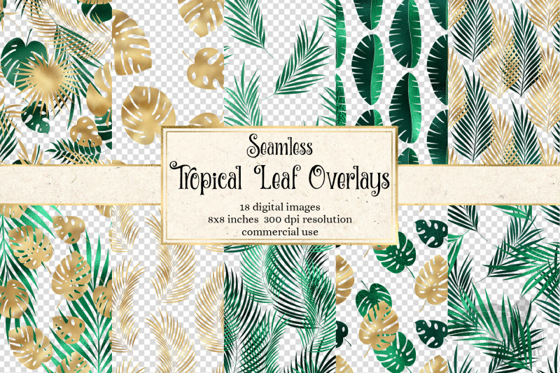 tropical-leaf-pattern-overlays