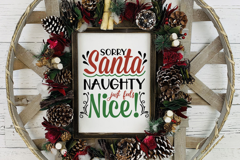 Sorry Santa Naughty Just Feels Nice Christmas Svg Dxf Png By Craftlabsvg Thehungryjpeg Com