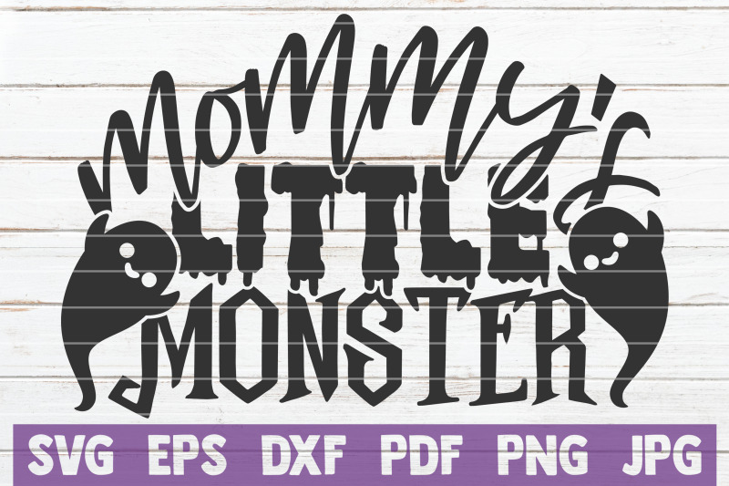 Mommy's Little Monster SVG Cut File SVG by Designbundles