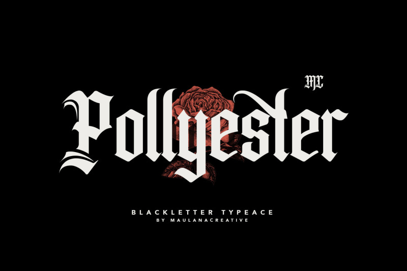 pollyester-blackletter-typeface-font