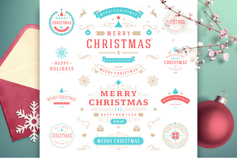 christmas-30-labels-and-badges