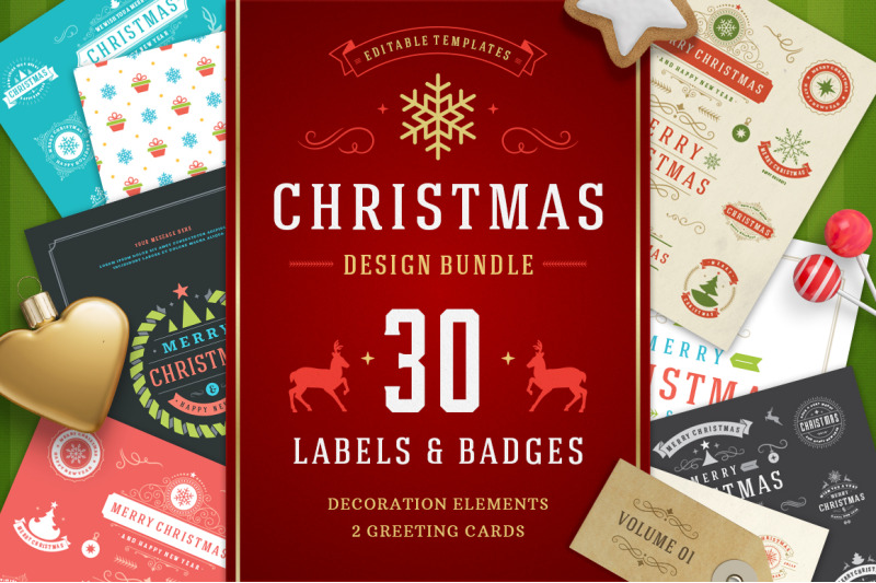 christmas-30-labels-and-badges