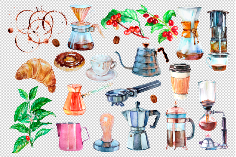 watercolor-modern-coffee-makers