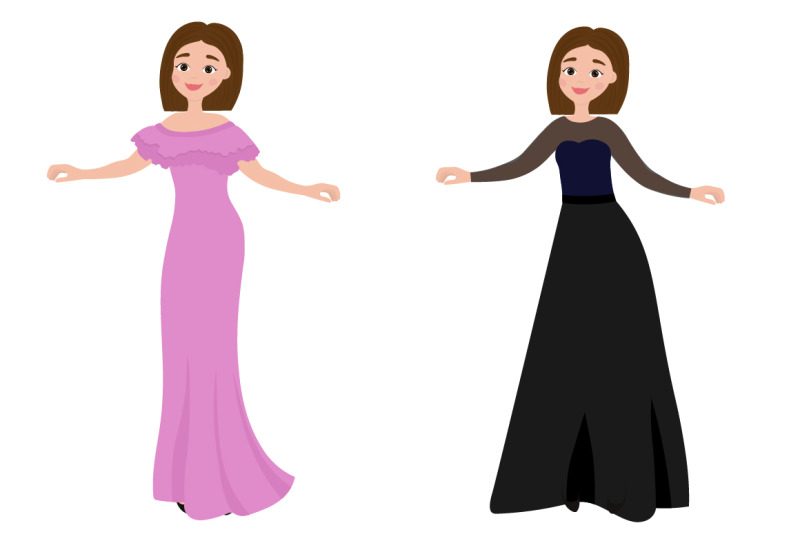 paper-doll-with-cutout-clothes-for-evening-dresses-vector-illustration