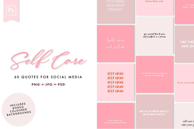 self-care-social-media-quotes-pack