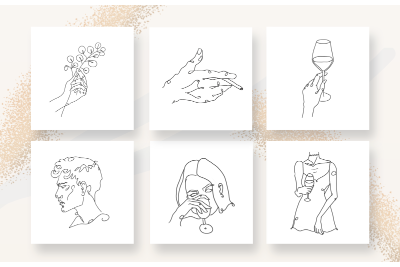 line-art-drawings-about-wine