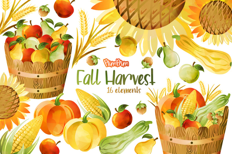 harvest-watercolor-cliparts