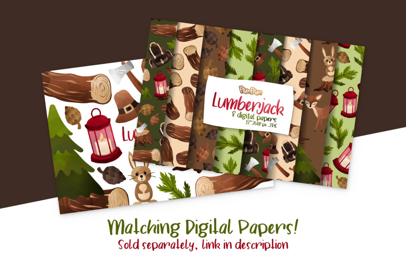 lumberjack-watercolor-cliparts